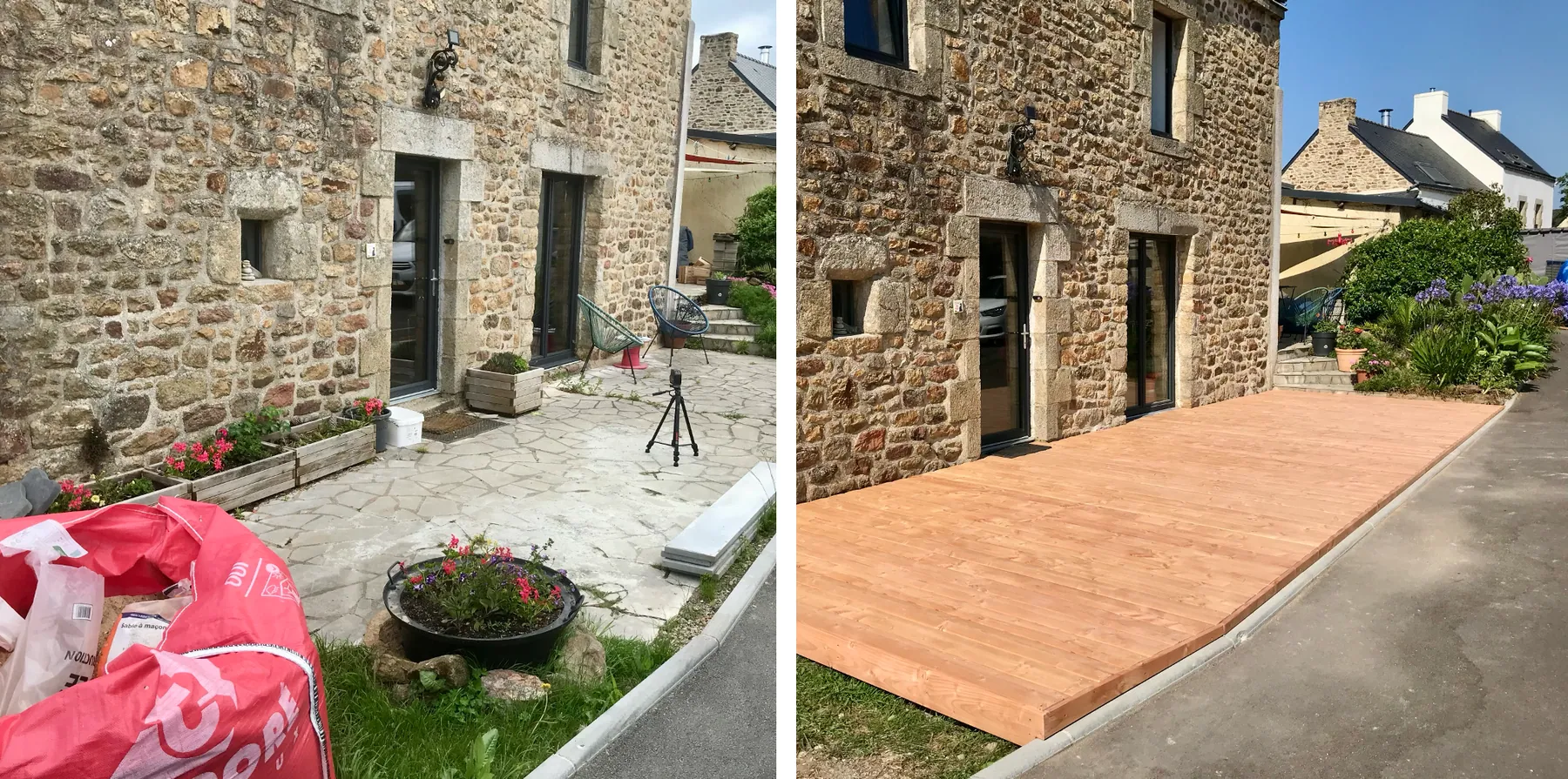 Terrasse douglas à Locoal-Mendon